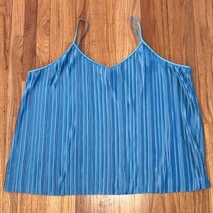 Maurices Plus 3X Teal Pleated V-Neck Spaghetti Strap Camisole